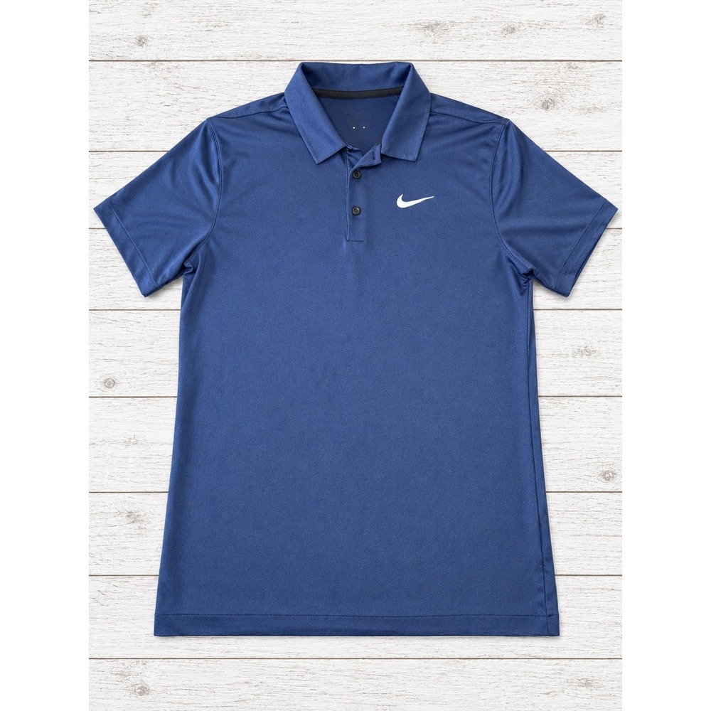 Nike Golf Polo Dri-Fit Performance Activewear Sporty Athleisure Navy Blue Medium